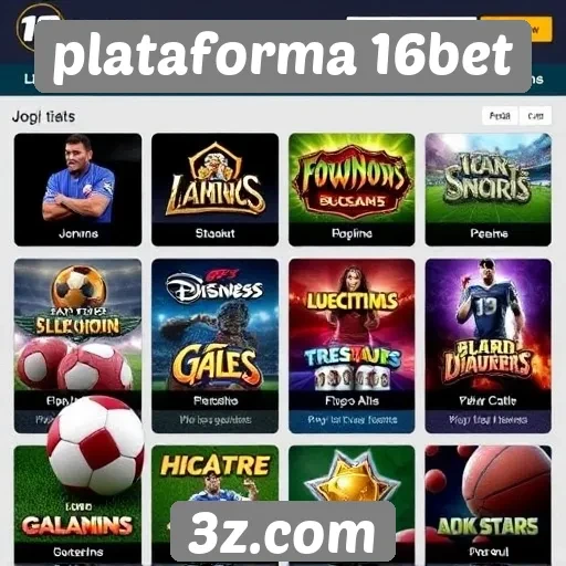 Tipos de jogos disponíveis na plataforma 16bet